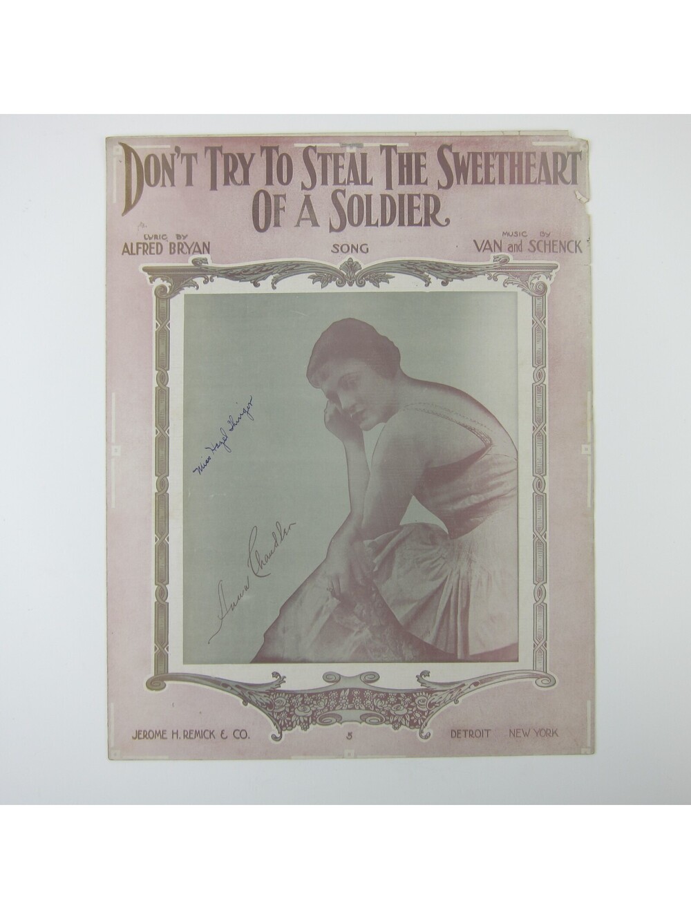 Sheet Music Don't Try To Steal The Sweetheart Of A Soldier WWI Antique 1917